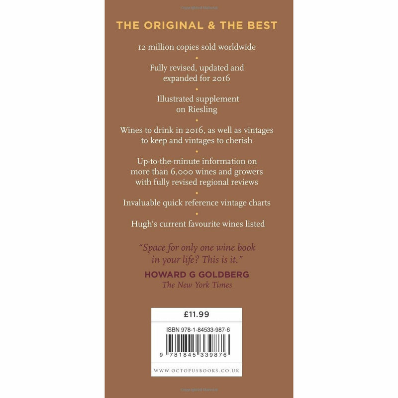 Hardcover of Hugh Johnson's Pocket Wine Book 2016 edition by Hugh Johnson, featuring a wine-themed cover design.