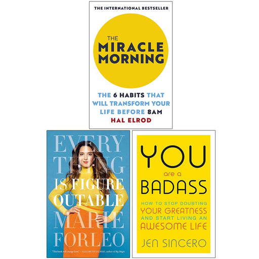 The Miracle Morning, Everything is Figureoutable, You Are a Badass 3 Books Collection Set - The Book Bundle