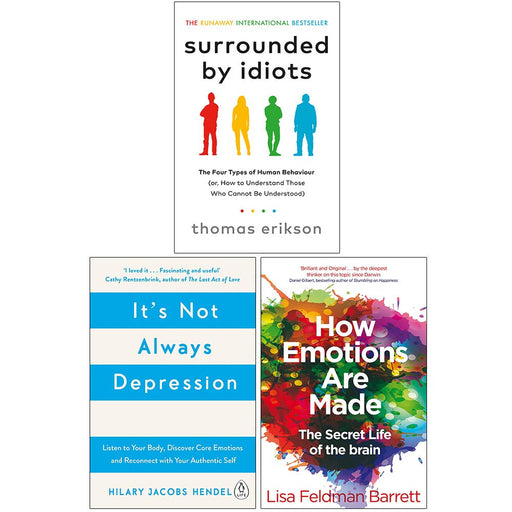 Surrounded by Idiots, It's Not Always Depression, How Emotions Are Made The Secret Life Of The Brain 3 Books Collection Set - The Book Bundle