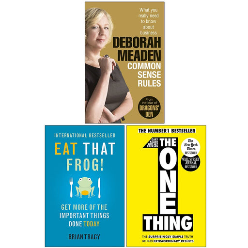 Common Sense Rules, Eat That Frog & The One Thing 3 Books Collection Set - The Book Bundle