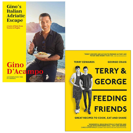 Ginos italian adriatic escape, terry and george feeding friends 2 books collection set - The Book Bundle
