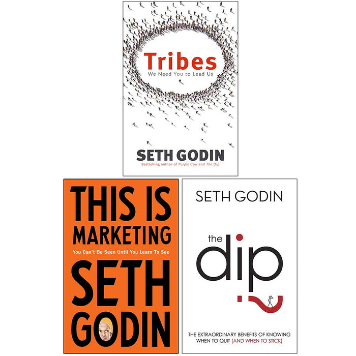 Seth Godin Collection 3 Books Set (Tribes We need you to lead us, This is Marketing, The Dip) - The Book Bundle