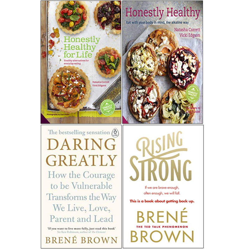 Set of four non-fiction books including Daring Greatly and Rising Strong by Brené Brown, features inspiring covers and mixed formats.