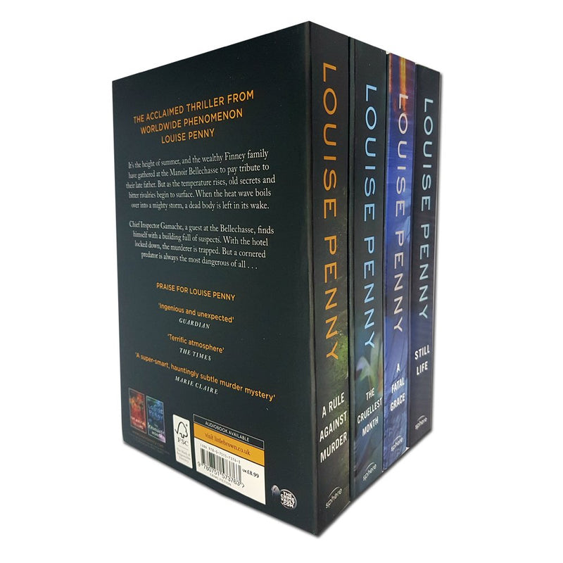 Chief inspector gamache series louise penny collection 4 books set Still Life, A Fatal Grace,Cruellest Month,A Rule Against Murder - The Book Bundle