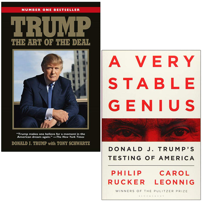Trump  Donald Trump, Tony Schwartz & A Very Stable Genius 2 Books Collection Set - The Book Bundle