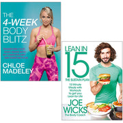 Paperback collection of "The 4-Week Body Blitz" and "Lean In 15: The Sustain Plan" books by Chloe Madeley and Joe Wicks.