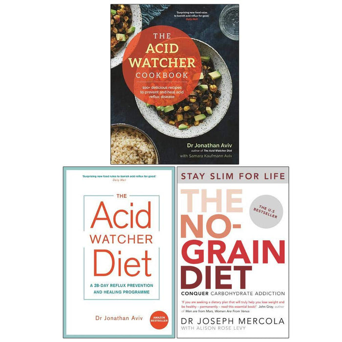 The Acid Watcher Cookbook, The Acid Watcher Diet, The No-Grain Diet 3 Books Collection Set - The Book Bundle