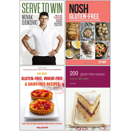 Serve To Win, Nosh Gluten-Free, The Best Gluten-Free Wheat-Free & Dairy-Free Recipes, 200 Gluten-Free Recipes 4 Books Collection Set - The Book Bundle
