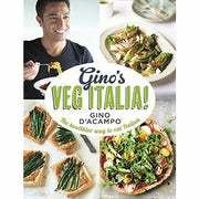 Set of three hardback Gino D'Acampo vegetarian cookbook books from the Easy Vegetarian One Pot series with colorful covers.