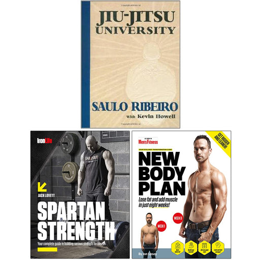 Jiu-jitsu University, Spartan Strength, New Body Plan 3 Books Collection Set - The Book Bundle