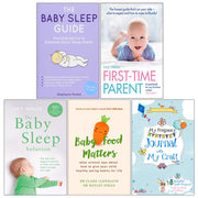 Set of five non-fiction paperback books by Lisa Clegg, including The Baby Sleep Guide and Baby Food Matters, on baby care and sleep.