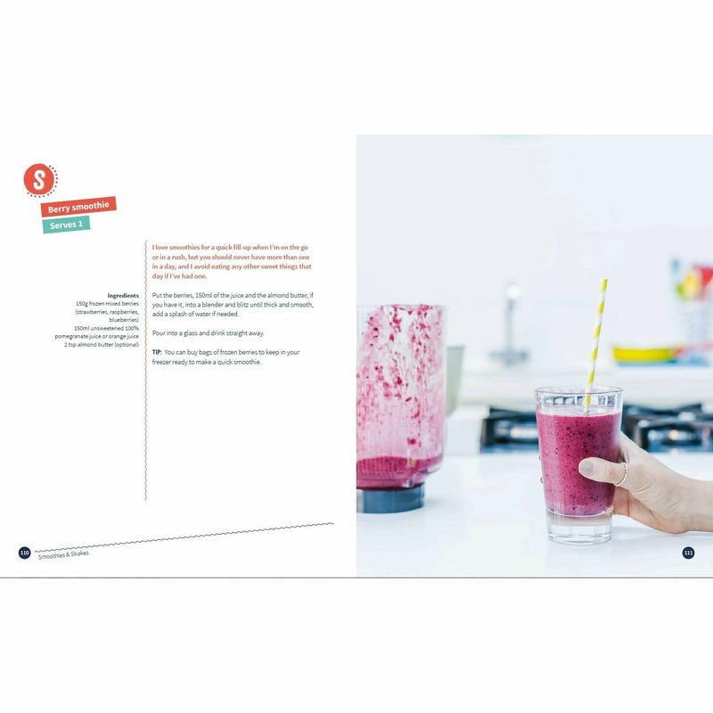 Cover image of "Live Fast, Lose Weight" by Charlotte Crosby, a paperback book with a bright, colorful design about healthy recipes.