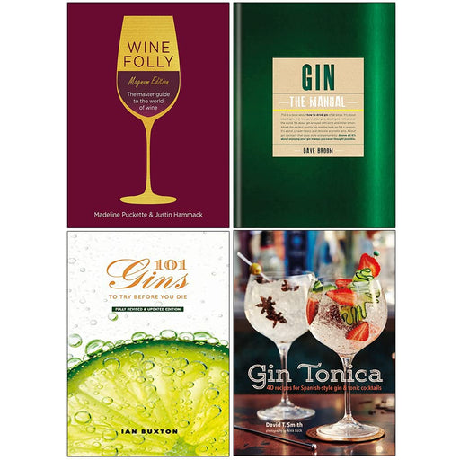 Wine Folly Magnum Edition, Gin The Manual, 101 Gins To Try Before You Die & Gin Tonica 4 Books Collection Set - The Book Bundle