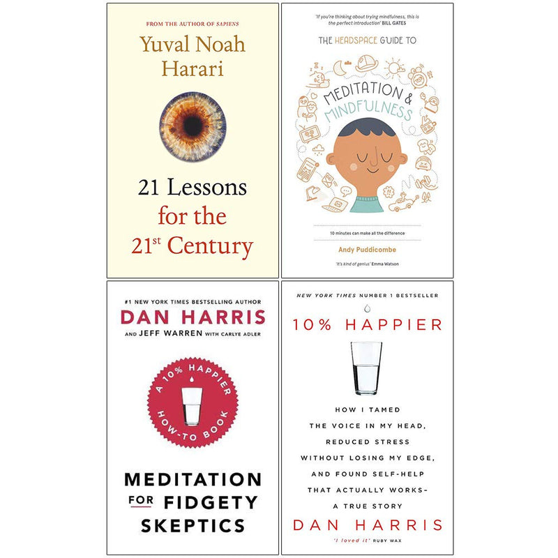 21 Lessons  , Headspace Guide, Meditation , 10% Happier 4 Books Collection Set - The Book Bundle
