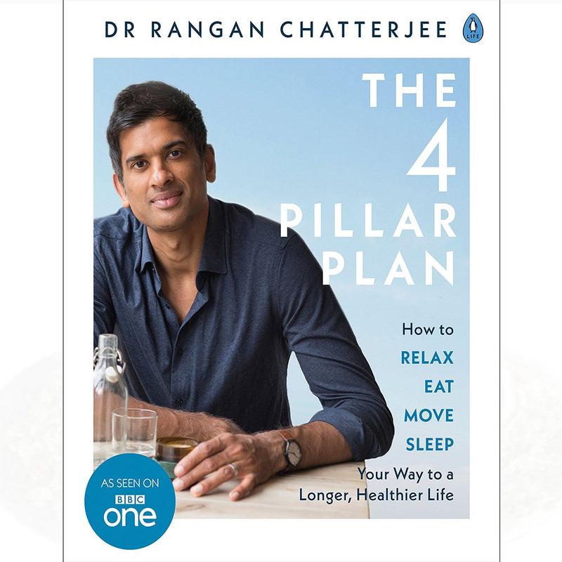 Set of three paperback books from The 4 Pillar Plan collection by Dr Rangan Chatterjee, published by Penguin Life/Iota.