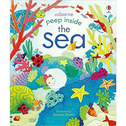 Usborne Peep Inside Collection 4 Books Set (Peep Inside Space, Sea,Castle) - The Book Bundle
