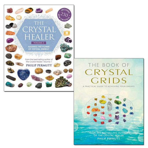 the book of crystal grids and the crystal healer 2 books collection set by philip permutt - The Book Bundle