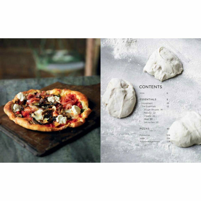 Hardcover book titled "Franco Manca: Artisan Pizza to Make Perfectly at Home" by Giuseppe Mascoli and Bridget Hugo.
