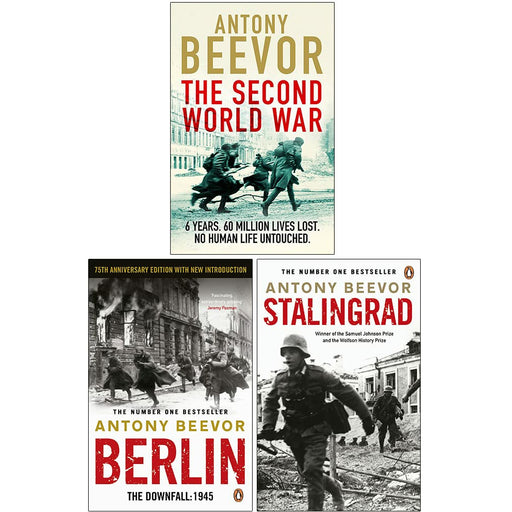 Antony Beevor Collection 3 Books Set (The Second World War, Berlin The Downfall 1945, Stalingrad) - The Book Bundle