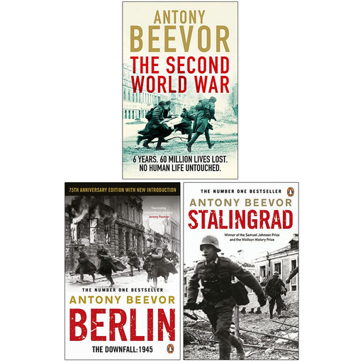 Antony Beevor Collection 3 Books Set (The Second World War, Berlin The Downfall 1945, Stalingrad) - The Book Bundle