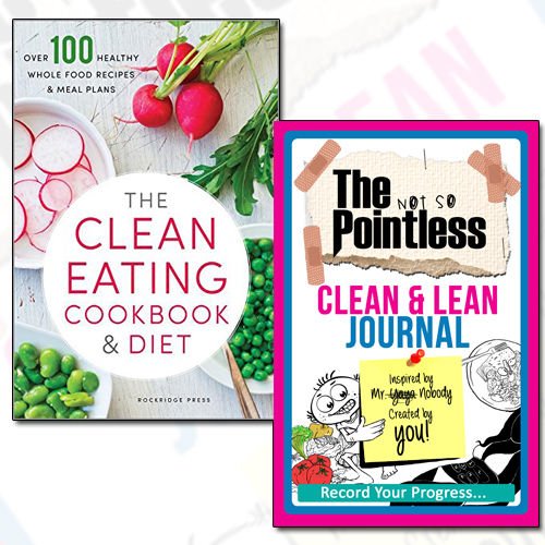 The Clean Eating Cookbook & Diet Journal and Book Collection 2 Bookd Bundle - The Book Bundle