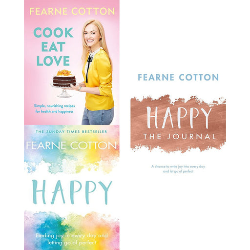 Cook. eat. love [hardcover], happy fearne cotton and journal 3 books collection set - The Book Bundle