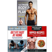 Set of three paperback fitness books by Nick Mitchell, including Your Body Transformation Plan and bodybuilding recipes.
