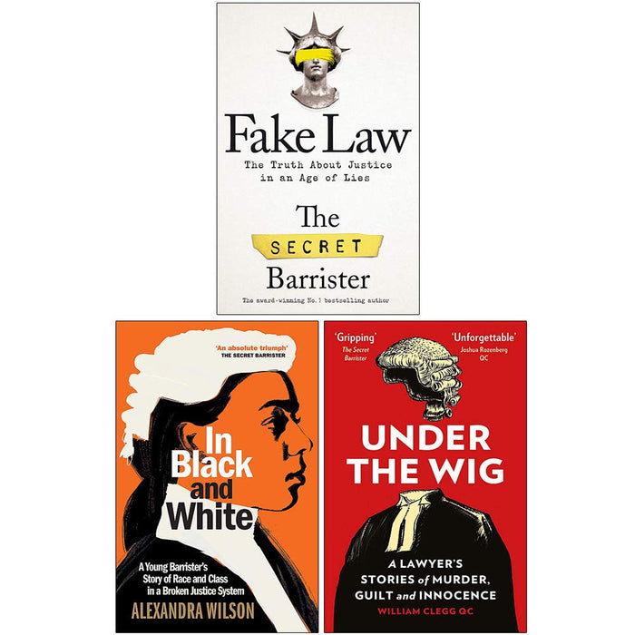 Fake Law [Hardcover], In Black and White [Hardcover], Under The Wig 3 Books Collection Set - The Book Bundle