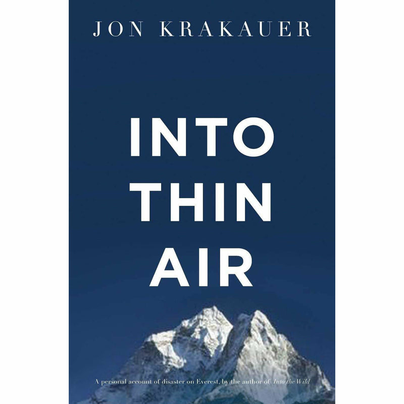 Three paperback nonfiction books by Cheryl Strayed and Jon Krakauer from Atlantic Books, including Wild, Into the Wild, and Into Thin Air.