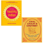 Chetna's Healthy Indian & Chai, Chaat & Chutney two-book collection set by Chetna Makan, hardback, featuring vibrant cover images.