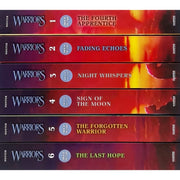 Collection of Warrior Cats Series 4 Omen of the Stars books 1-6 by Erin Hunter, featuring colorful covers and spines.