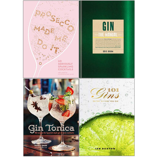 Prosecco made me do it, gin the manual, gin tonica, 101 gins to try before you die 4 books collection set - The Book Bundle