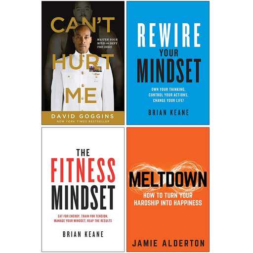 Can't Hurt Me Master Your Mind and Defy the Odds, Rewire Your Mindset, The Fitness Mindset, Meltdown 4 Books Collection Set - The Book Bundle