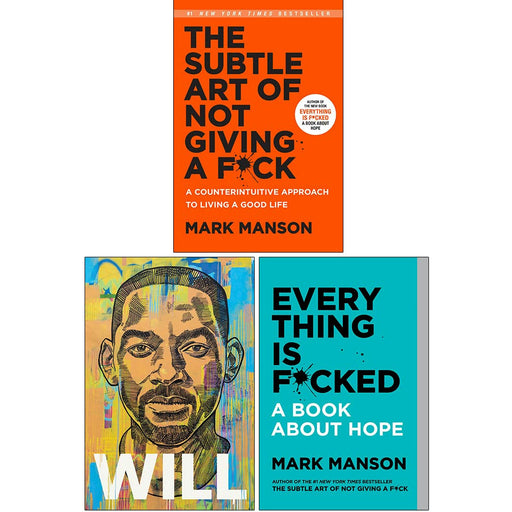 Mark Manson Collection 3 Books Set (The Subtle Art Of Not Giving A F*ck [Hardcover], Will [Hardcover] & Everything Is F*cked) - The Book Bundle