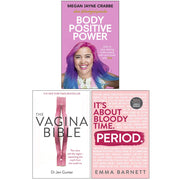 Vermilion book set including Body Positive Power, The Vagina Bible, and Period collection by Megan Jayne Crabbe and Dr. Jennifer Gunter