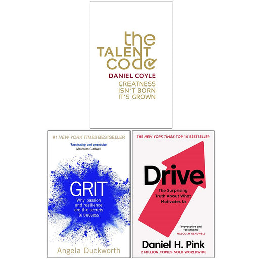 The Talent Code, Grit, Drive 3 Books Collection Set - The Book Bundle