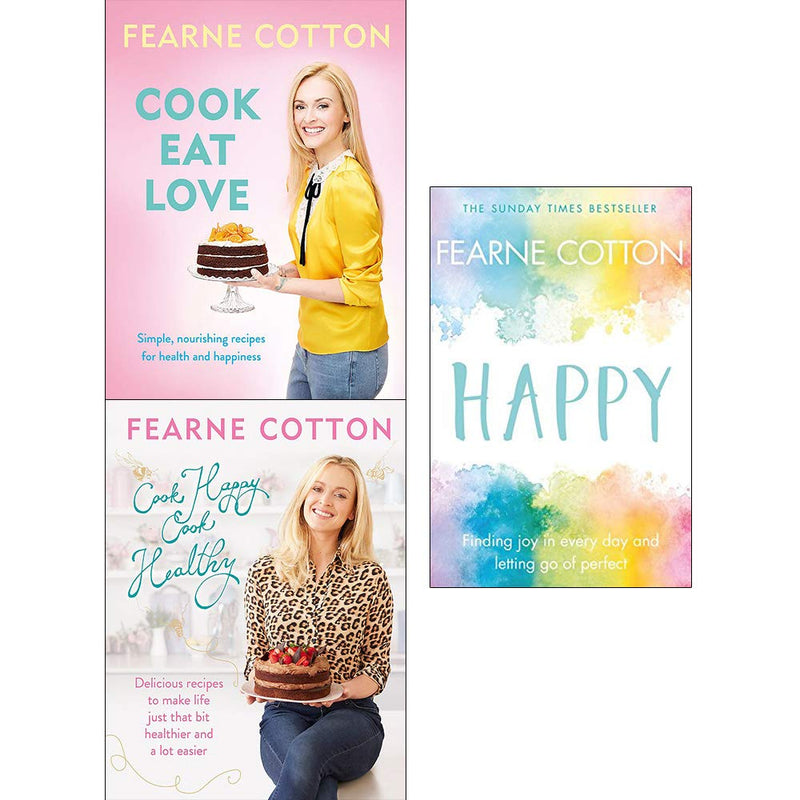 Cook eat love [hardcover], cook happy healthy [hardcover], happy fearne cotton collection 3 books set - The Book Bundle