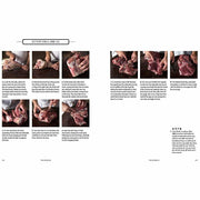 Hardcover book "Meat: The Ultimate Companion" by Anthony Puharich, featuring a cover image with meat illustrations and text.