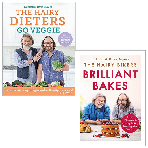 Hairy Bikers Collection 2 Books Set (The Hairy Dieters Go Veggie & [Hardcover] Brilliant Bakes) - The Book Bundle