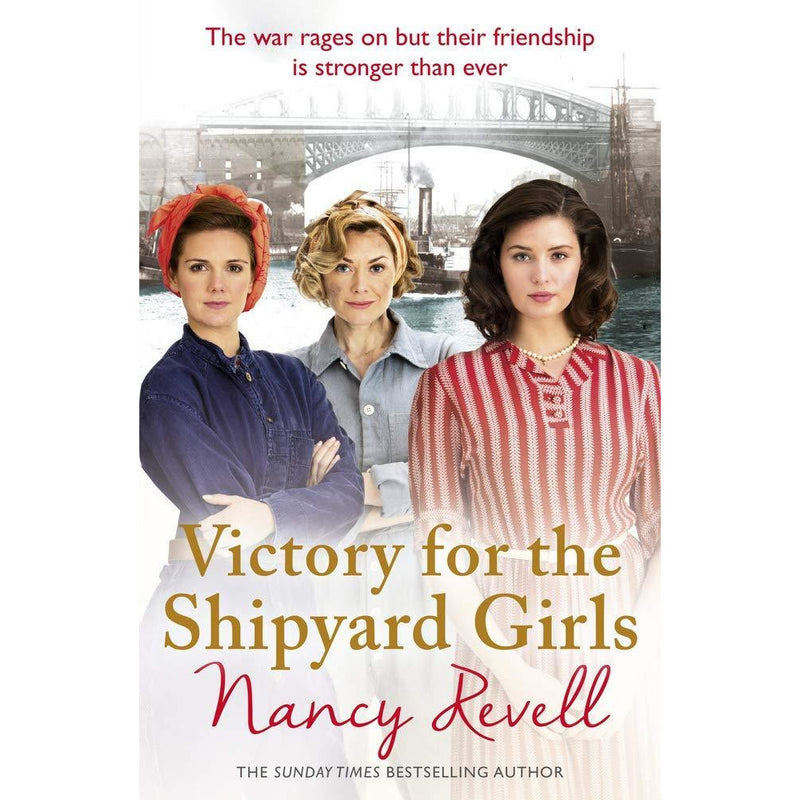 Set of six paperback The Shipyard Girls Series 6 books by Nancy Revell, featuring colorful covers and shipyard-themed illustrations.