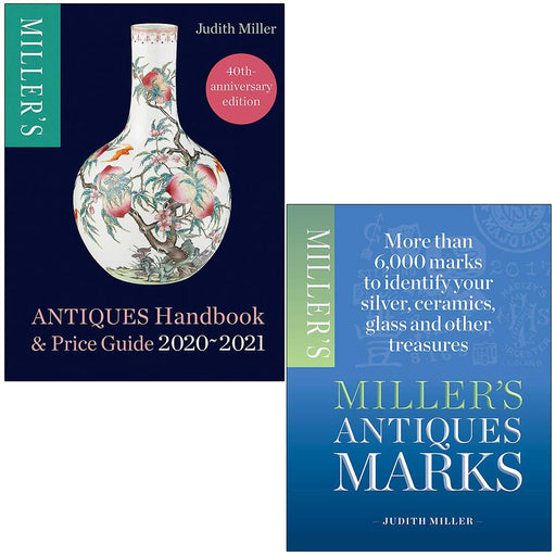 Miller's Antiques Handbook & Price Guide 2020-2021 & Miller's Antiques Marks By Judith Miller 2 Books Collection Set - The Book Bundle