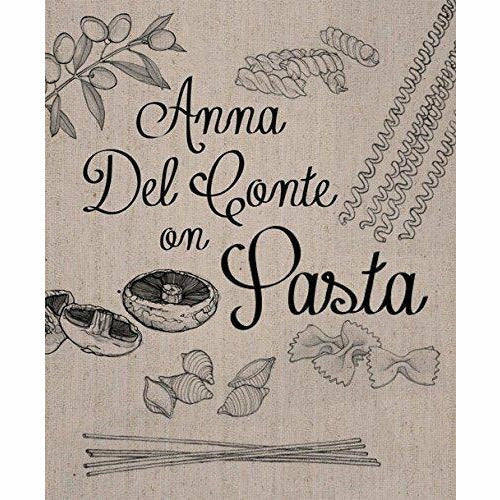 Two hardcover books from the Anna Del Conte On Pasta and Gastronomy of Italy collection, featuring Italian cuisine and culinary history