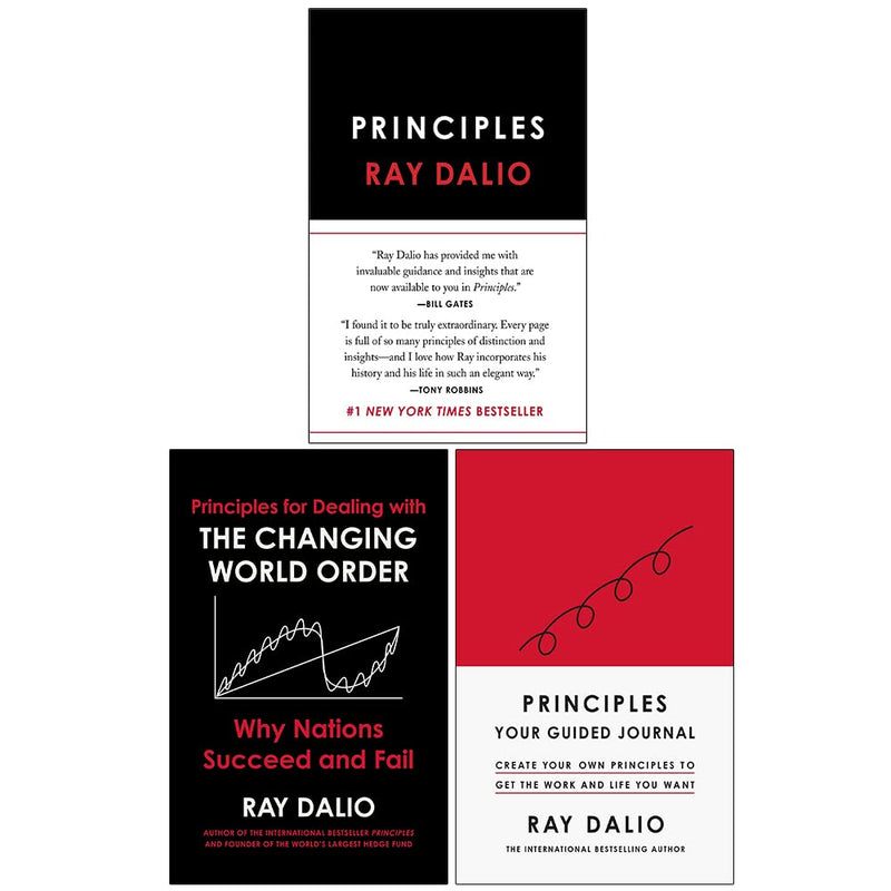 Ray Dalio Collection 3 Books Set Principles Life Work, Principles for Dealing with the Changing World Order - The Book Bundle