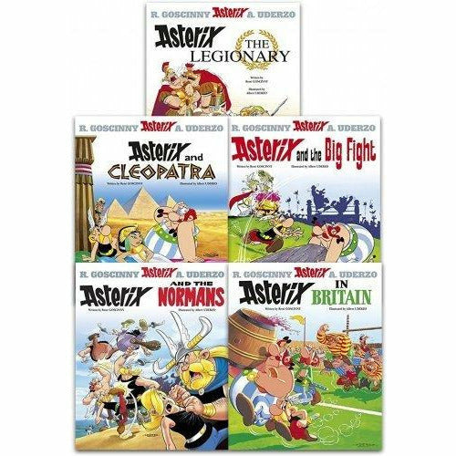 Asterix Series 2 five-book collection set by René Goscinny and Albert Uderzo, paperback edition featuring colorful comic covers.