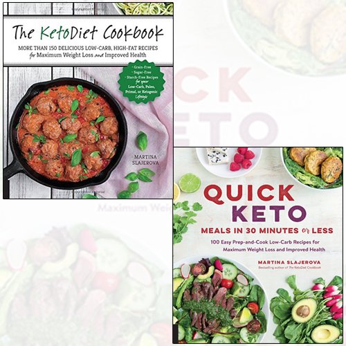 Martina Slajerova 2 Books Collection Set - Quick Keto Meals in 30 Minutes or Less,The KetoDiet Cookbook - The Book Bundle