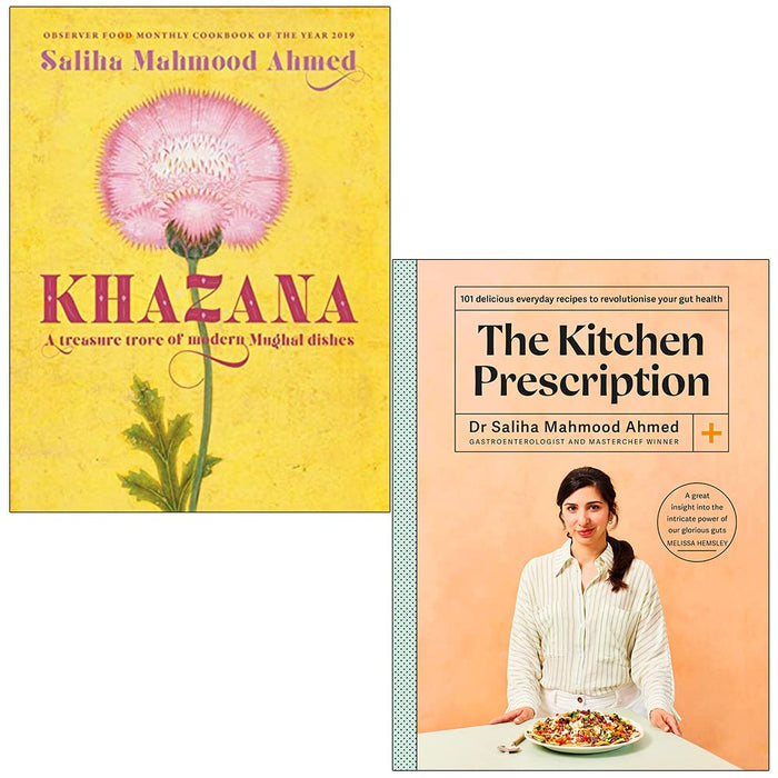 Khazana Cookbook & The Kitchen Prescription By Saliha Mahmood Ahmed 2 Books Collection Set - The Book Bundle