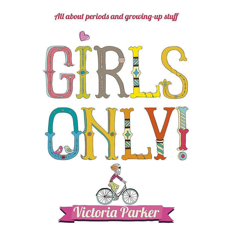 Set of four Girls' Guide books for growing up by Susan Meredith, featuring colorful covers and illustrations for girls' health and development.
