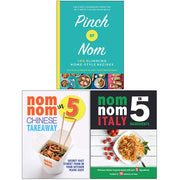 Pinch of Nom [Hardcover], Nom Nom Chinese Takeaway, Nom Nom Italy In 5 Ingredients 3 Books Collection Set - The Book Bundle