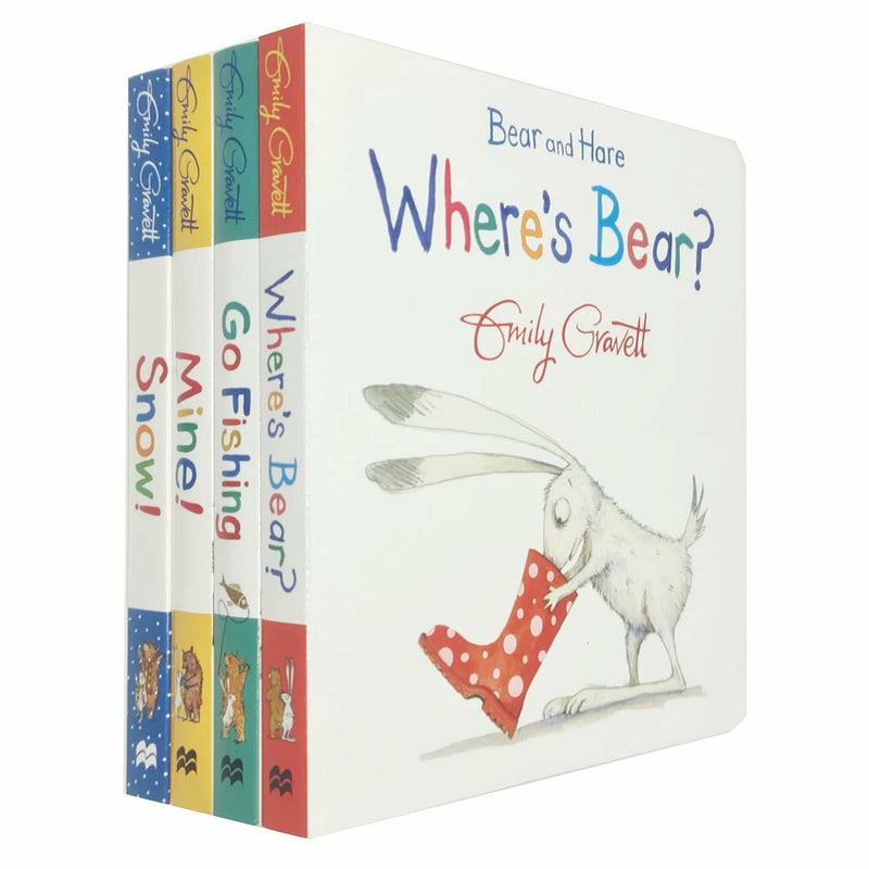 Bear and Hare Series 4 Books Collection Set By Emily Gravett (Bear and Hare : Mine!, Bear and Hare : Where's Bear?) - The Book Bundle