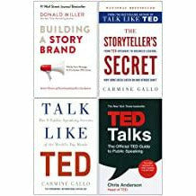 Building a StoryBrand, The Storyteller's Secret, Talk Like TED, TED Talks 4 Books Collection Set - The Book Bundle